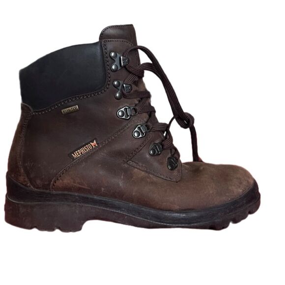 Mephisto gor-Tex lace up leather work boots BROWN SIZE 8 - Picture 1 of 12